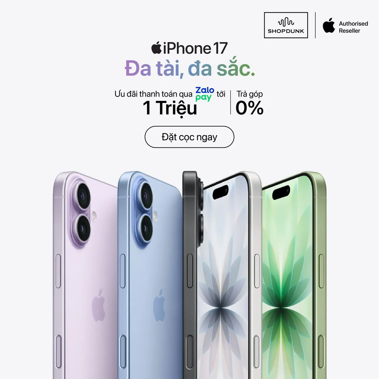 Mua iPhone 17 series Zalopay và ShopDunk